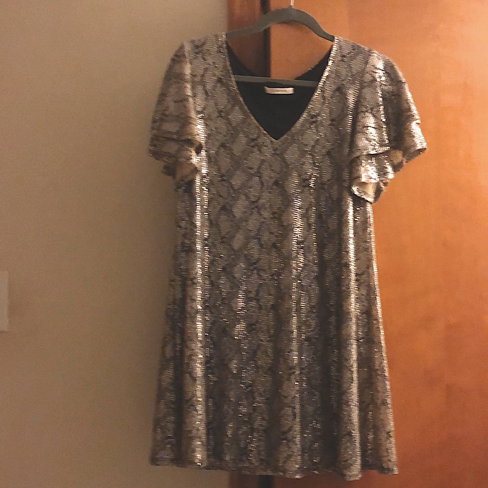 Animal print dark grey and Silver shift
